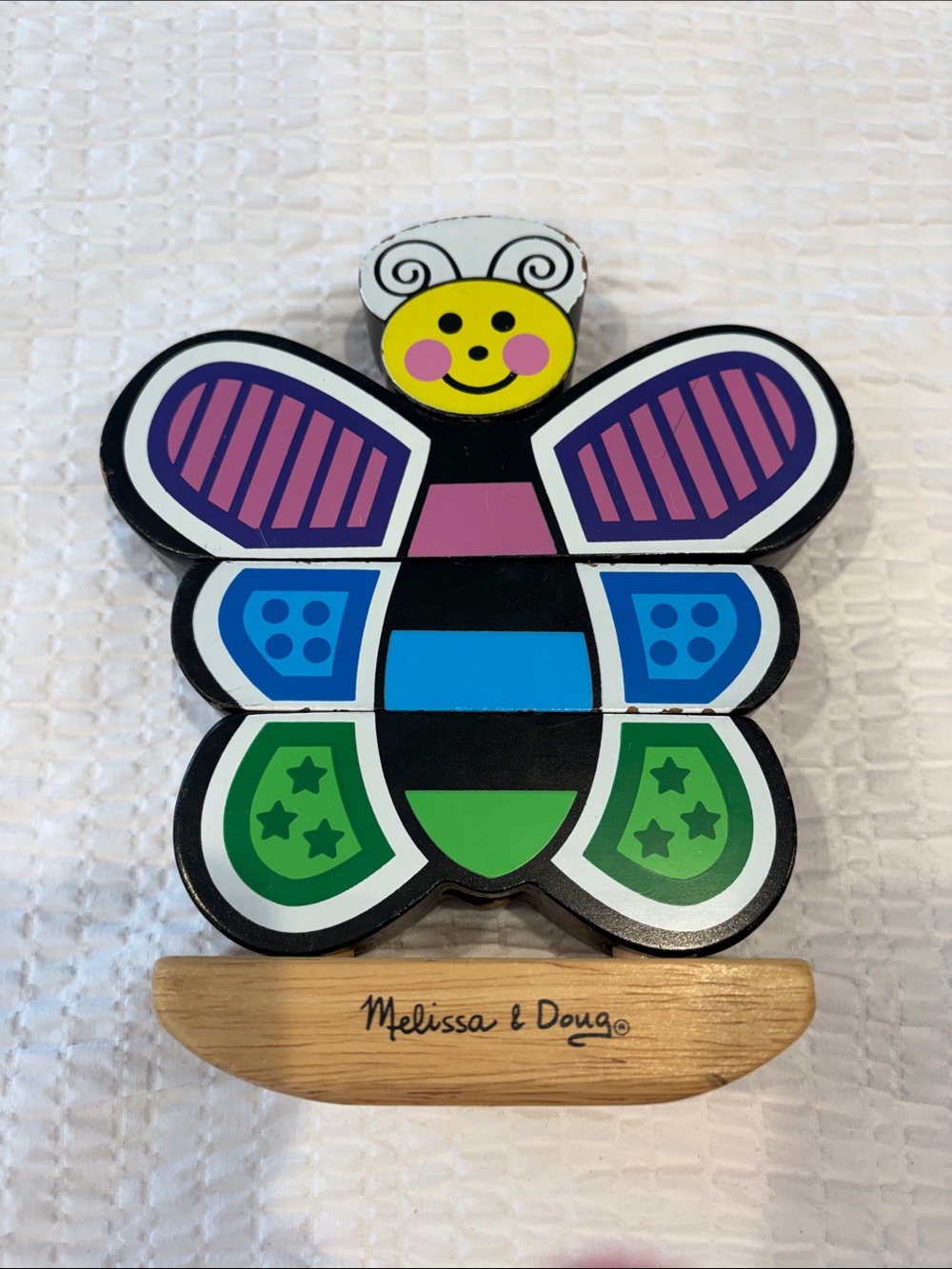 Melissa & Doug Bright Butterfly Wooden Stacking Toy